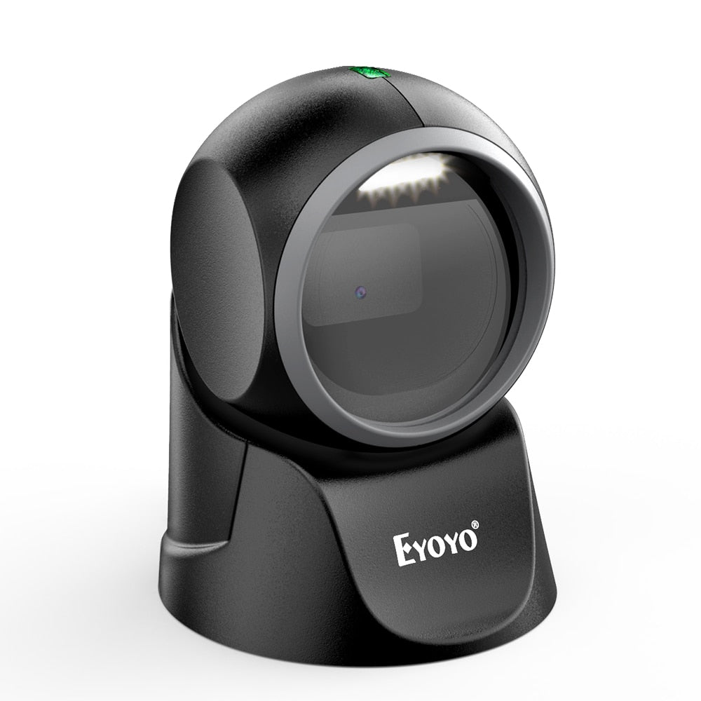 Eyoyo 1D 2D Desktop Barcode Scanner With Automatic Sensing Scanning Omnidirectional USB Wired Hands-Free QR Code Screen Reader