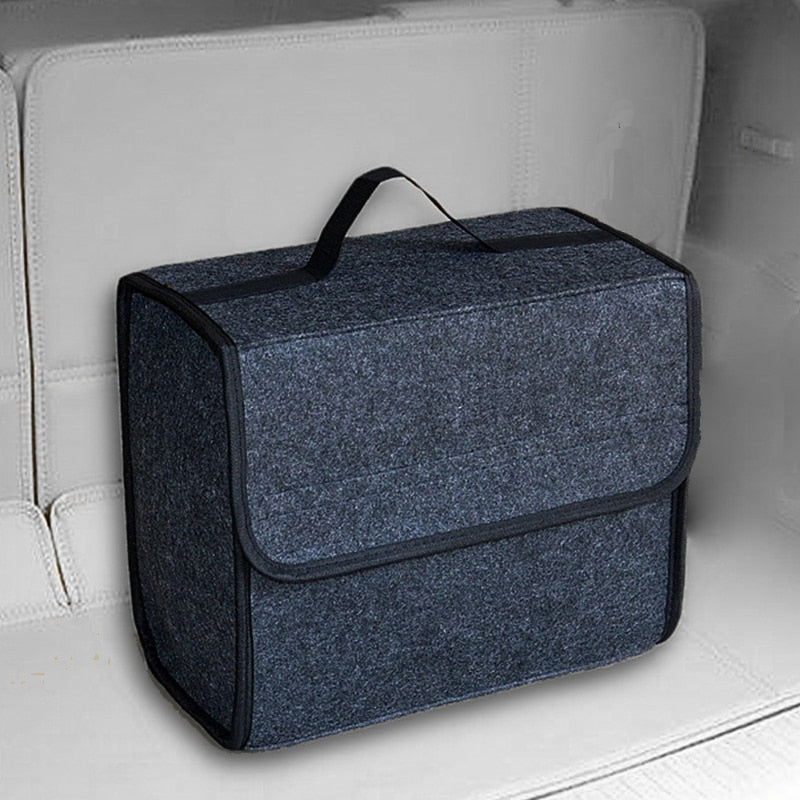Auto Storage Bag Trunk Organizer Box Felt Cloth Storage Box Auto Cargo Container Multi-Pocket Tidying Bags Car Accessories