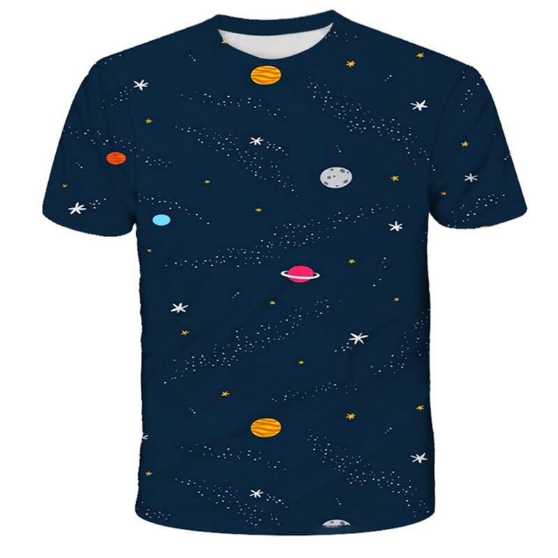 New Space Galaxy Planet Universe 3D printed Children's T-shirt kids Sky Star 3D printed cool tops boys girls fashion streetwear