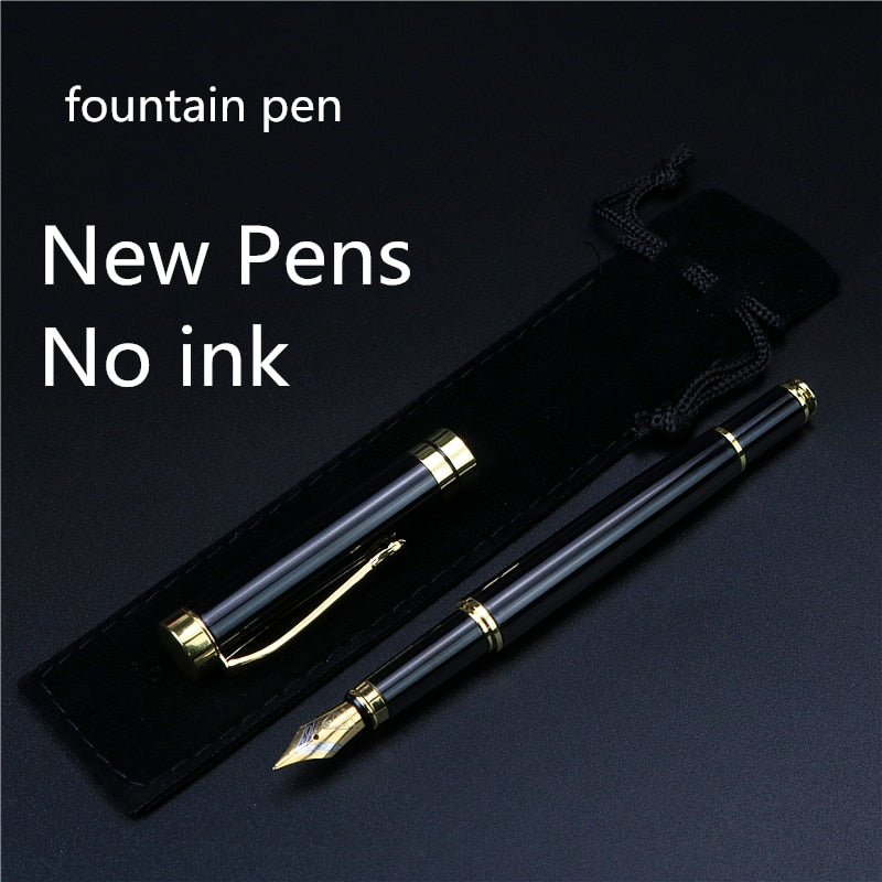 Golden text custom engraved Fountain Pen Office school commemorate gift full metal pen Student writing Roller Pen stationery