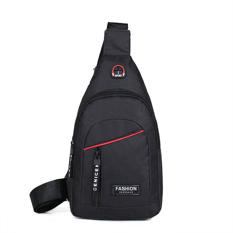Men Fashion Multifunction Nylon Waist Shoulder Bag Crossbody Anti Theft Travel Purse Messenger Pouch Pocket Chest Bag For Male
