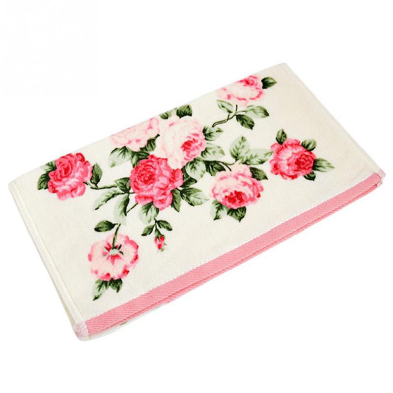 Soft Peony Flower Printing Towels Quick Dry Bathroom Towels Facecloth Home Textile Hotel Supplies