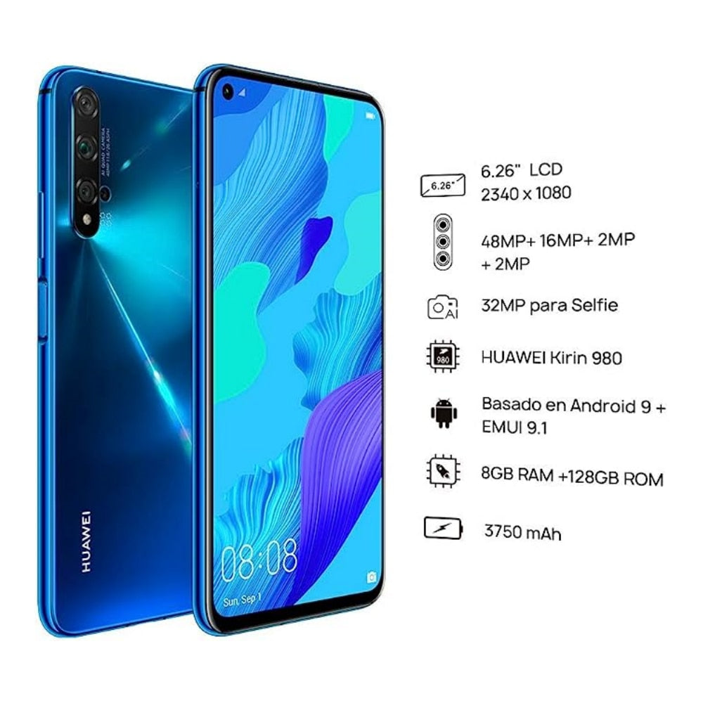 HUAWEI Nova 5T Smartphone android 6.26 inch 8GB RAM 128GB ROM 32MP+48MP Camera Mobile phones Unlocked NFC Google Play Cell Phone