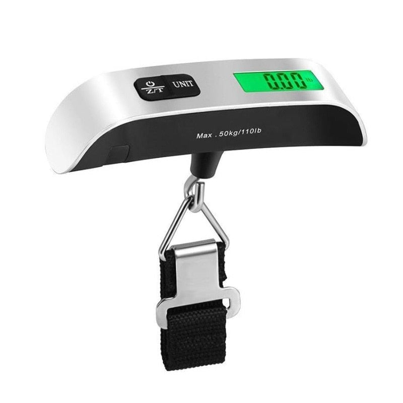 1pcs Portable Scale Digital LCD Display 110lb/50kg Electronic Luggage Hanging Suitcase Travel Weighs Baggage Bag Weight Balance