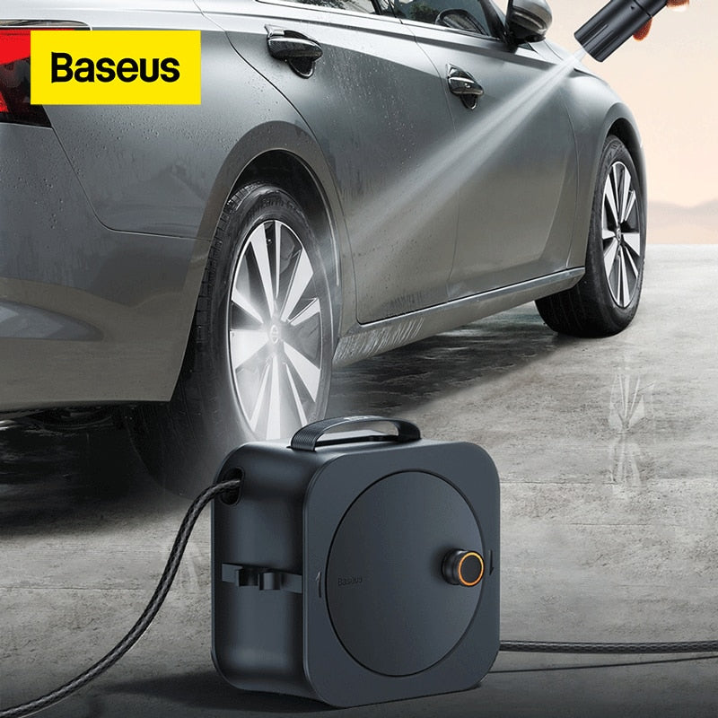 Baseus Portable Pipe Auto Self Easy Storage Water Gun Car Washer Spray Nozzle Washing Tool Wash Scrub 16.4m for Car Garden