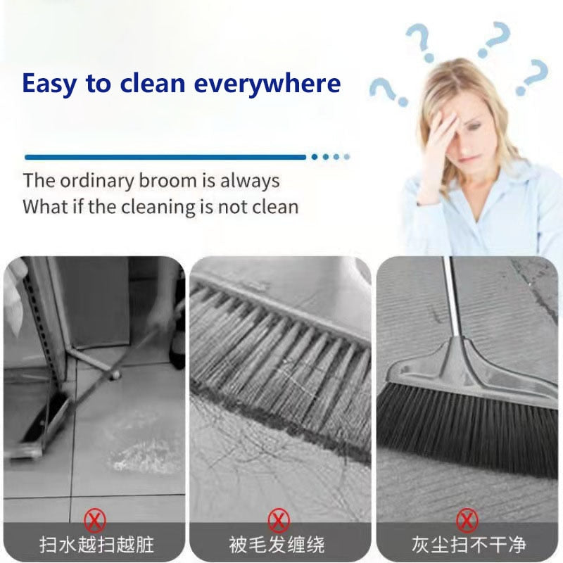 Silicone Mop Broom Sweeping Brush Glass Scraper Mirror Cleaning Washing Wiper Household Floor Cleaning Carpet Pet Hair Remover