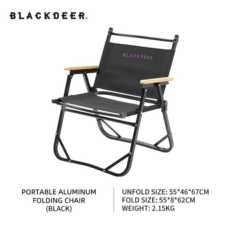 Blackdeer Portable Aluminum Folding Chair Camping Leisure Chair For Picnic Kermit Chair