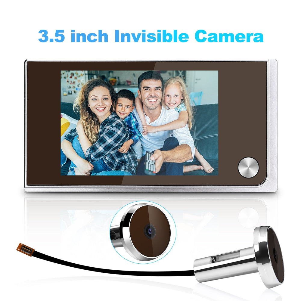 Wsdcam 3.5 inch Camera Peephole Doorbell 120 Degree Door viewer Wireless Doorbell Smart Home Door Camera with Monitor Mirilla