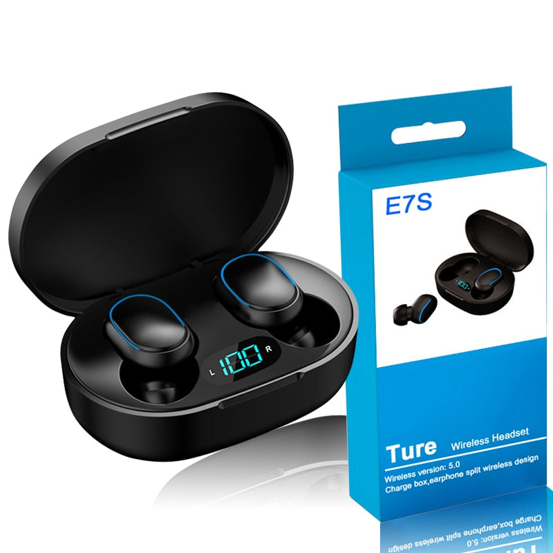 E7S Wireless Headphones 5.0 Bluetooth Earphones HIFI Lossless Sound Headsets Sport Mini TWS Earbuds For Smartphones