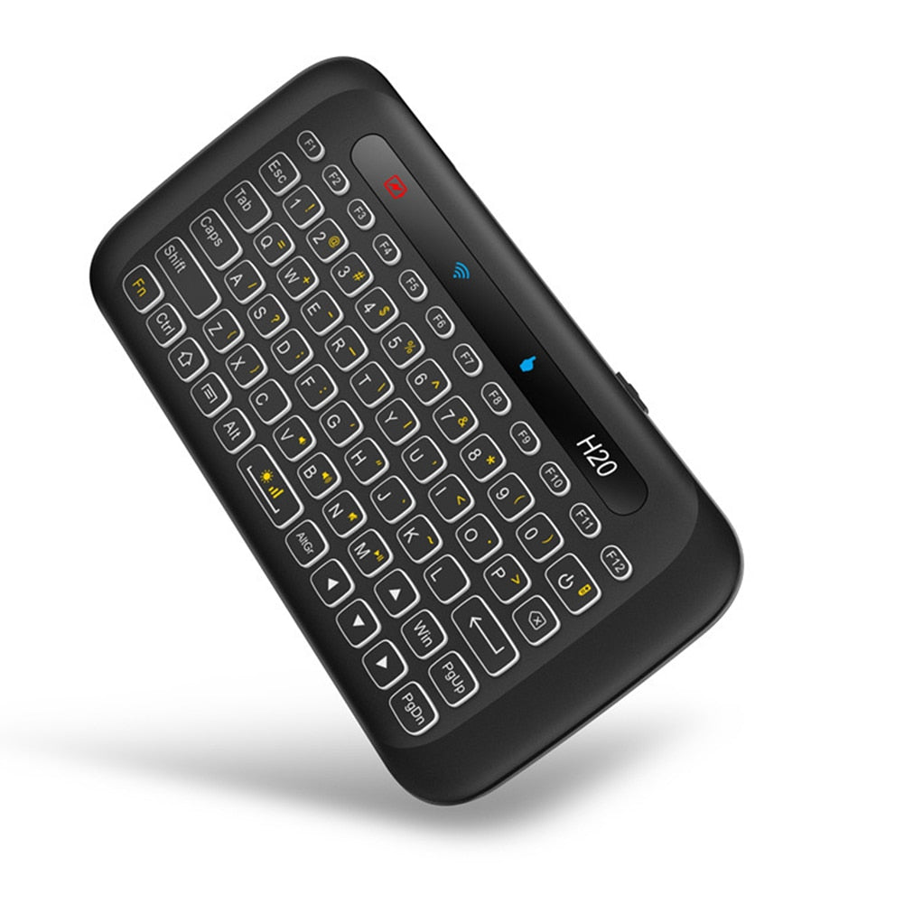 H20 Touch Keyboard 2.4GHz Mini Wireless Keyboard Backlight Touchpad Air Mouse IR Leaning Remote Control for Android TV Box PC