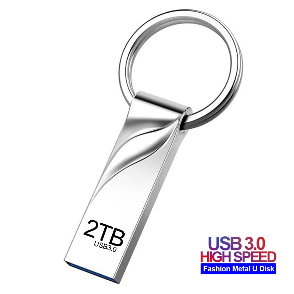 High Speed Usb 3.0 2TB Silver Pen Drive 1TB Metal Cle Usb Flash Drives 512GB Pendrive TYPE-C Memoria Usb 64GB Flash Disk Stick