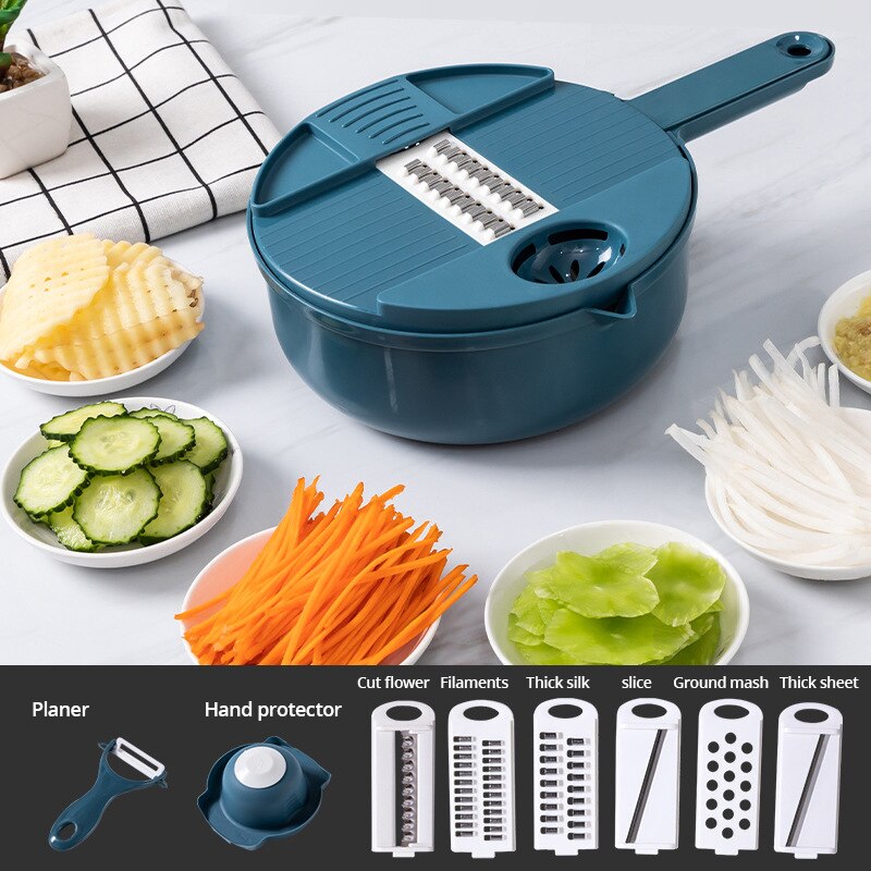 Multi-Function Salad Uten Vegetable Chopper Carrots Potatoes Manually Cut Shred Grater For Kitchen Convenience Vegetable Tool
