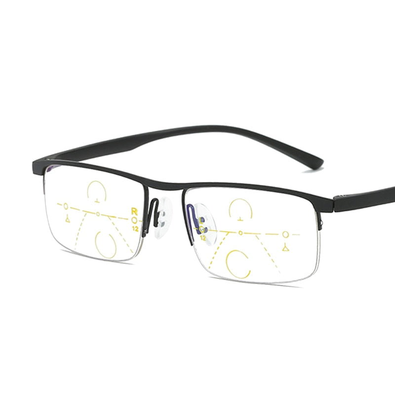 Progressive Multi-Focus Reading Glasses For Men Women Anti-blue Light Near Far Reading Glasses Anti-radiation Metal Gafas