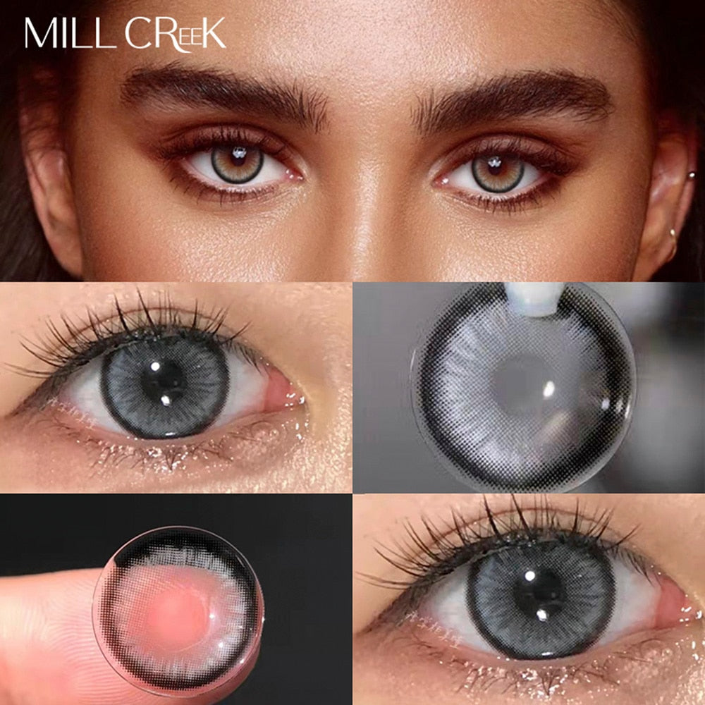 MILL CREEK 2Pcs Myopia Color Contact Lenses for Eyes with Diopters High Quality Beautiful Pupil Eyes Makeup Lens Fast Shipping