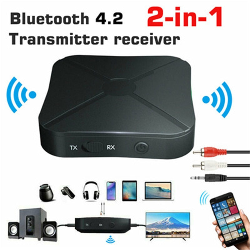 Kn319 New Bluetooth Transmitter and Receiver 2-in-1 Stereo Wireless Audio Converter