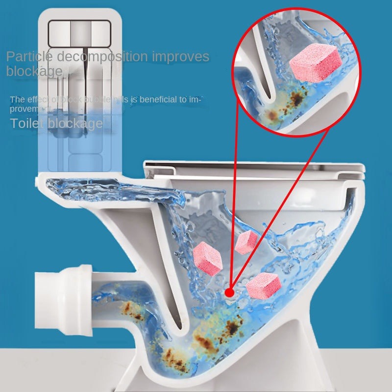 Automatic Toilet Bowl Cleaner Effervescent Tablet for Toilet Fast Remover Urine Stain Deodorant Yellow Dirt Toilet Cleaning Tool