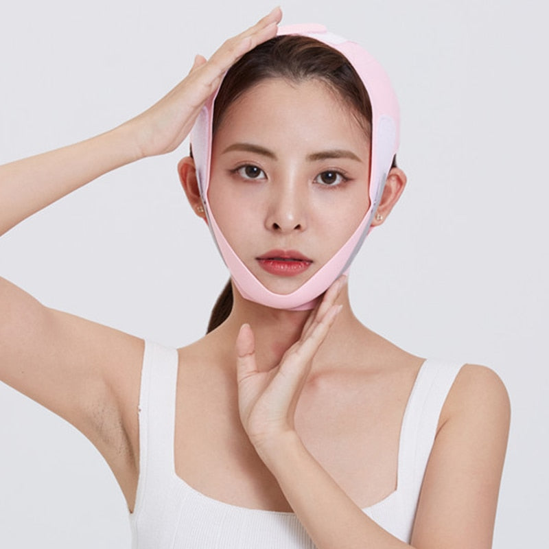 Elastic Face Slimming Bandage V Line Face Shaper Women Chin Cheek Lift Up Belt Facial Anti Wrinkle Strap Face Care Tools