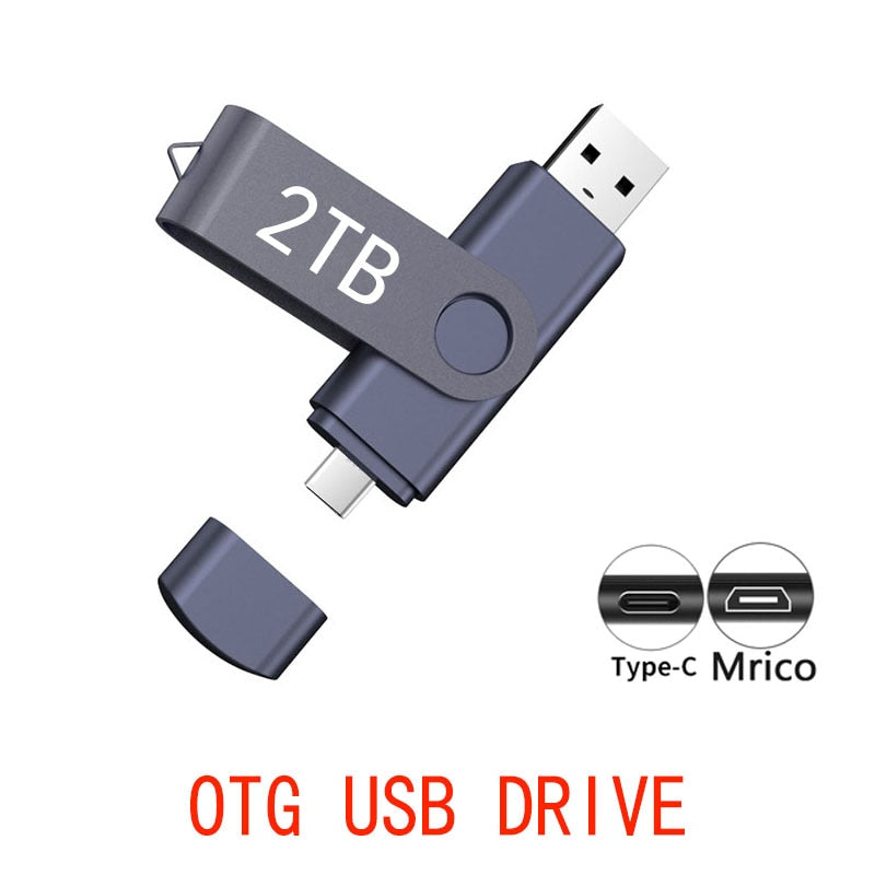 USB 2.0 2TB PEN DRIVE 2TB OTG Pendrive 2TB USB Flash Drive TYPE-C MICRO 2TB Flash Drive 2TB U Disk 2TB Metal flash Drive 2tb