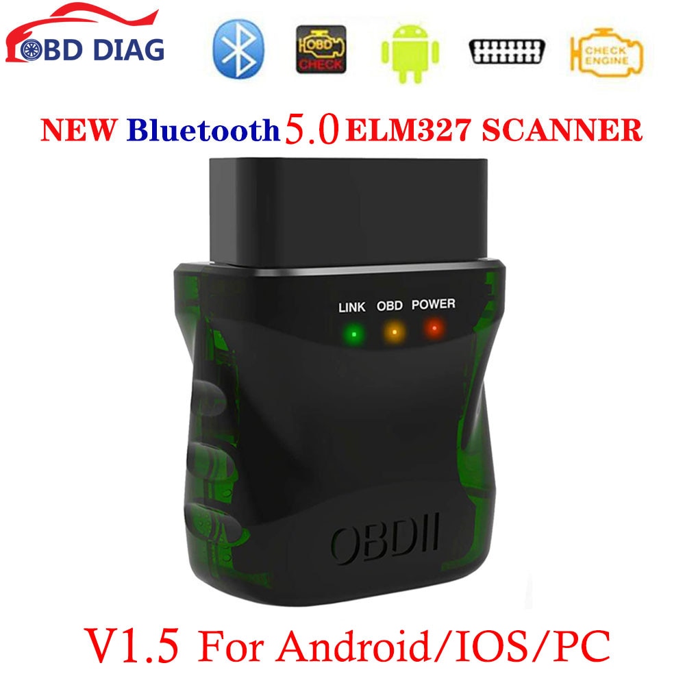 NEW!!Bluetooth 5.0 ELM327 OBD2 OBD Scanner for IOS/Android/PC elm 327 Code Reader Clear Error Diagnostic Tool Check Engine Light