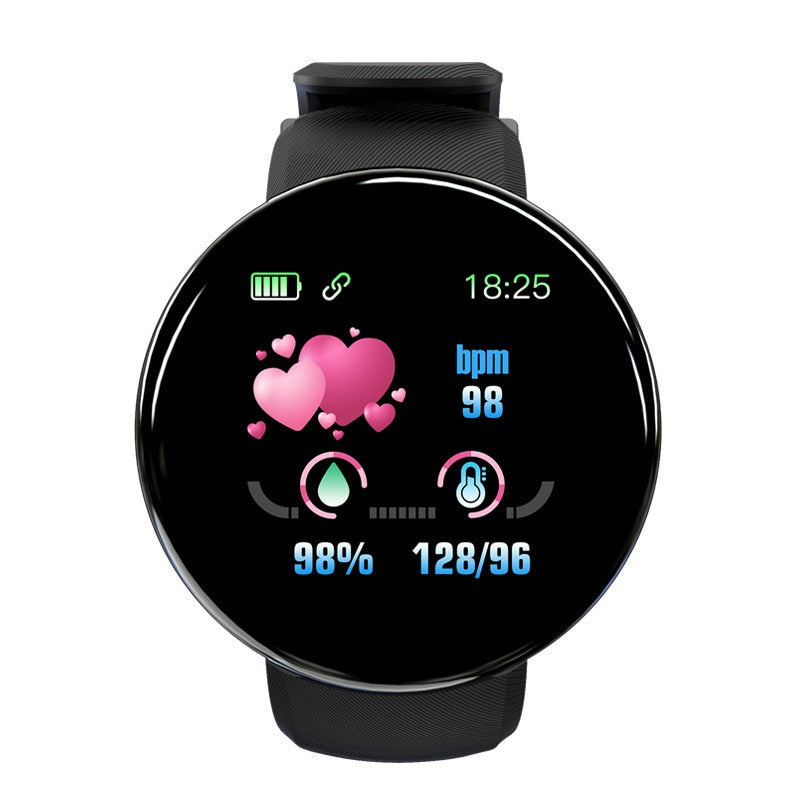 D18 Smart Bracelet Color round Screen Heart Rate Blood Pressure Sleep Monitoring Pedometer Sports Fitness Smart Watch