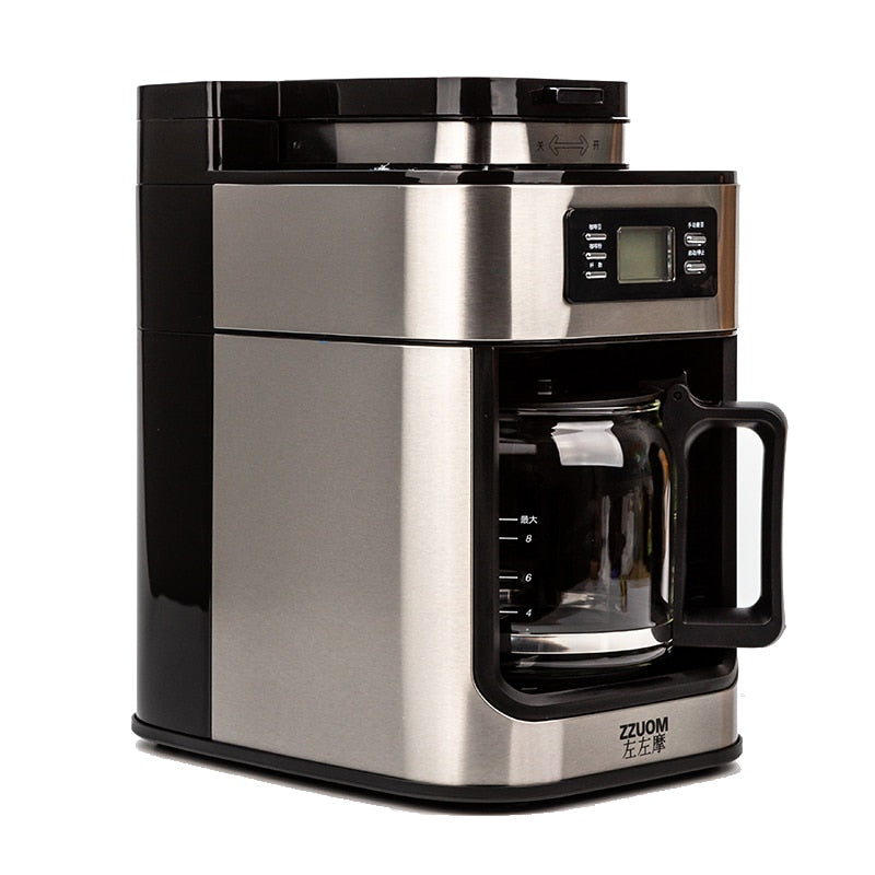 15Bar Coffee Maker Machine Automatic LED-display Bean Grinder Fresh Grinding American Espresso Coffee Tea Milk Machine Cafetera