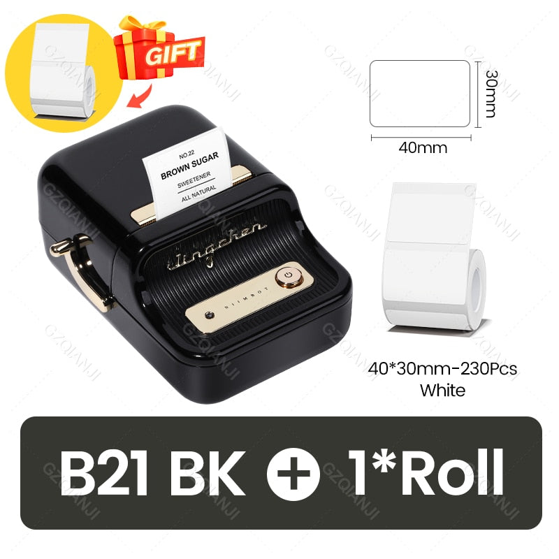 Niimbot B21 Wireless label printer Portable Pocket Label Printer Bluetooth Thermal Label Printer Fast Printing Home Use Office