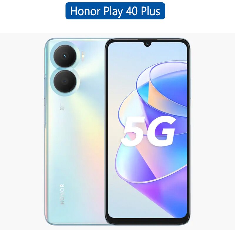 Official New Honor Play 40 Plus 5G Mobile Phone Android 12 6.74" 90Hz Dimensity700 50MP Camera 6000mAh 22.W 50MP Main Camera