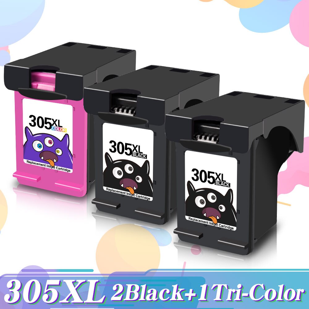Printjoy Replacement Compatible For HP 305 XL HP305 hp305xl 305XL ink cartridge For HP DeskJet 2710 2720 4110 4120 4130 6010