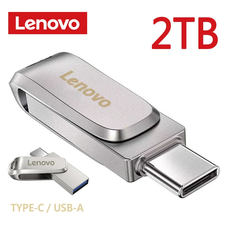 Lenovo 2TB Metal USB 3.0 Pen Drive 2TB USB Flash Drives 1TB High Speed Pendrive Waterproof USB New Upgraded Portable USB Memory