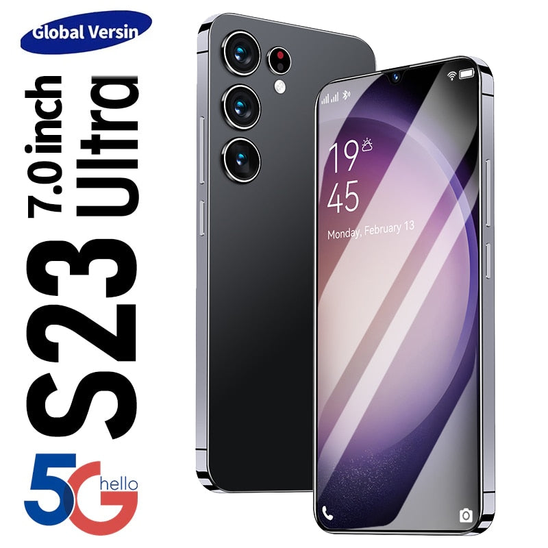 SmartPhone  S23 Ultra 7.0HD  Mobile Phones Unlocked  Dual Sim Card 6800mAh 16GB+1TB Cellphones 48MP+72MP Celulares