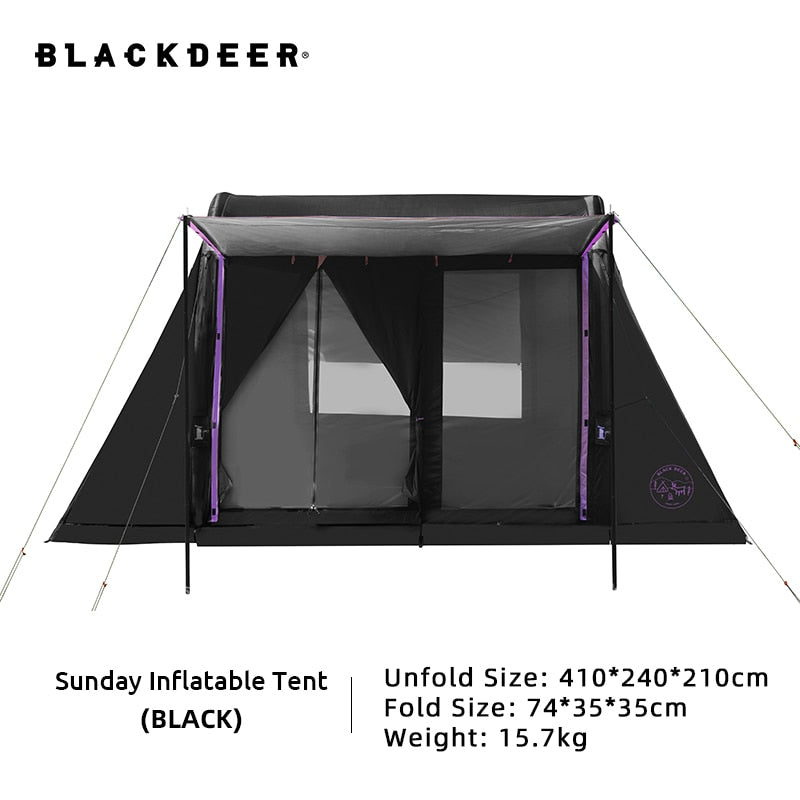 Blackdeer Air Tent 4-6 Person Large Area Space Outdoor Waterproof Silvering Family Camping Traveling Inflatable Tarp Tent