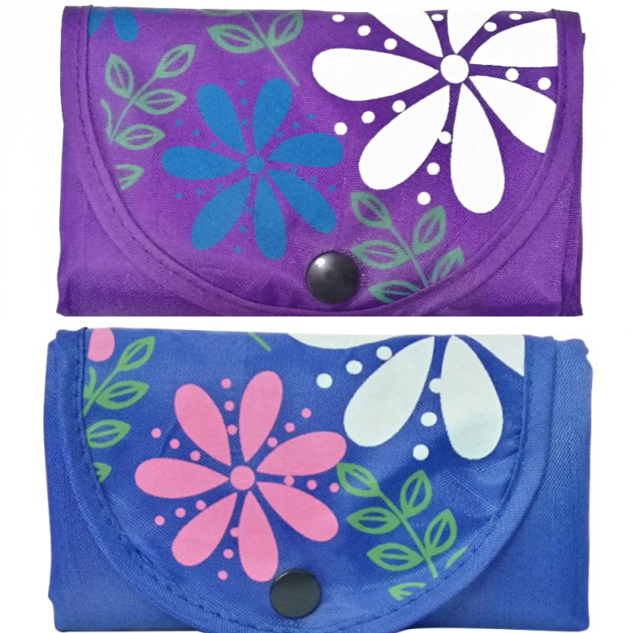 Women Foldable Handbag Large Capacity Portable Casual Floral Environmental Shopping Bag Colorful All-match Buckle Shopping Bag