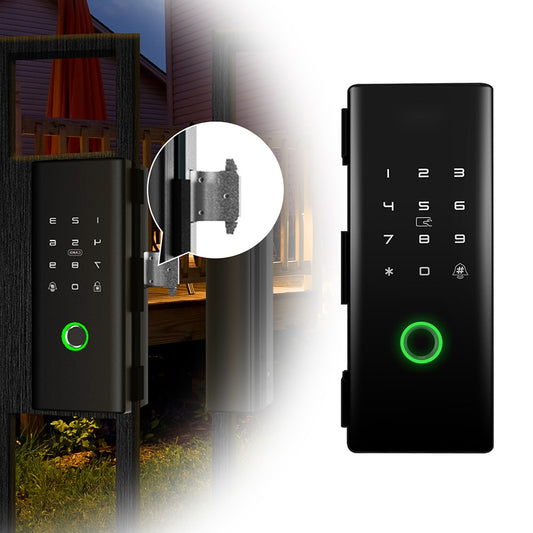 WiFi Smart Door Lock USB Charging Digital Electronic Keypad Door Lock with Key Anti-theft/Alarm for Iron Gate/Sliding Door