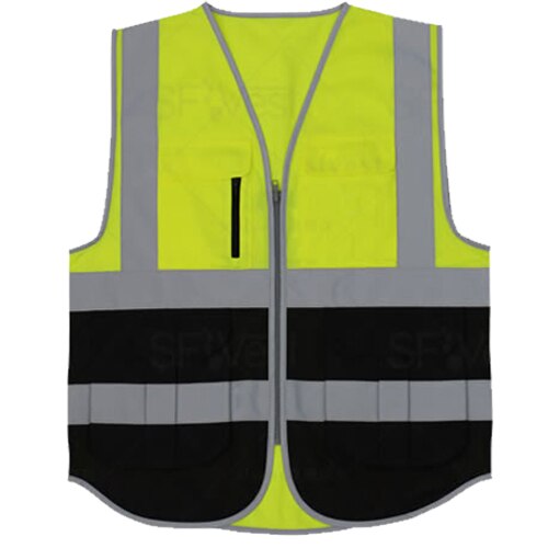 SFvest  construction  high visibility jacket reflective safety vest mens gilet fluorescent free shipping