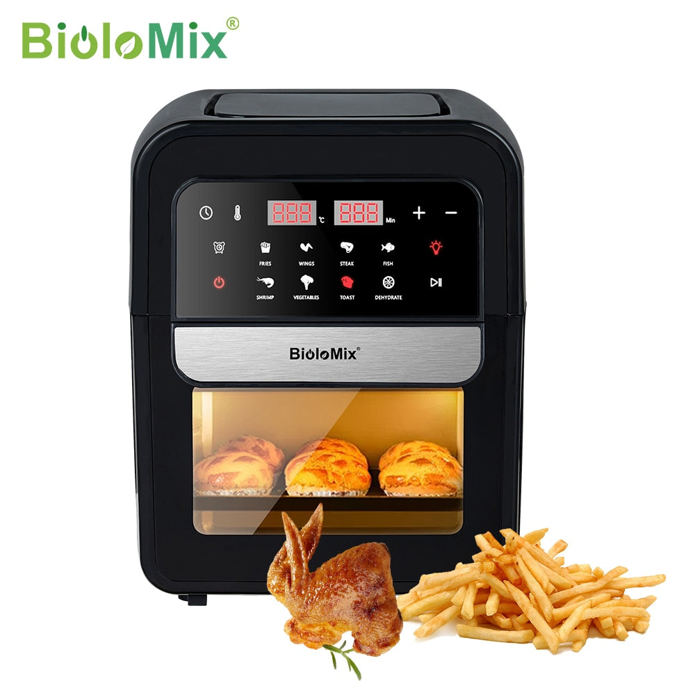 BioloMix Multifunctional 7L Air Fryer without oil electric oven, Dehydrator, Convection Oven, Touch Screen Presets Fry, Roast