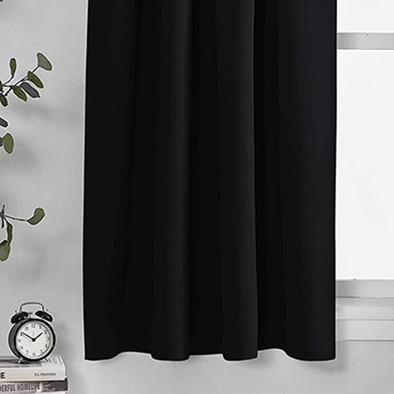 Blackout Short Curtains for Bedroom Opaque Blinds Curtain for Window Living Room Kitchen Treatment Ready Made Small Drapes