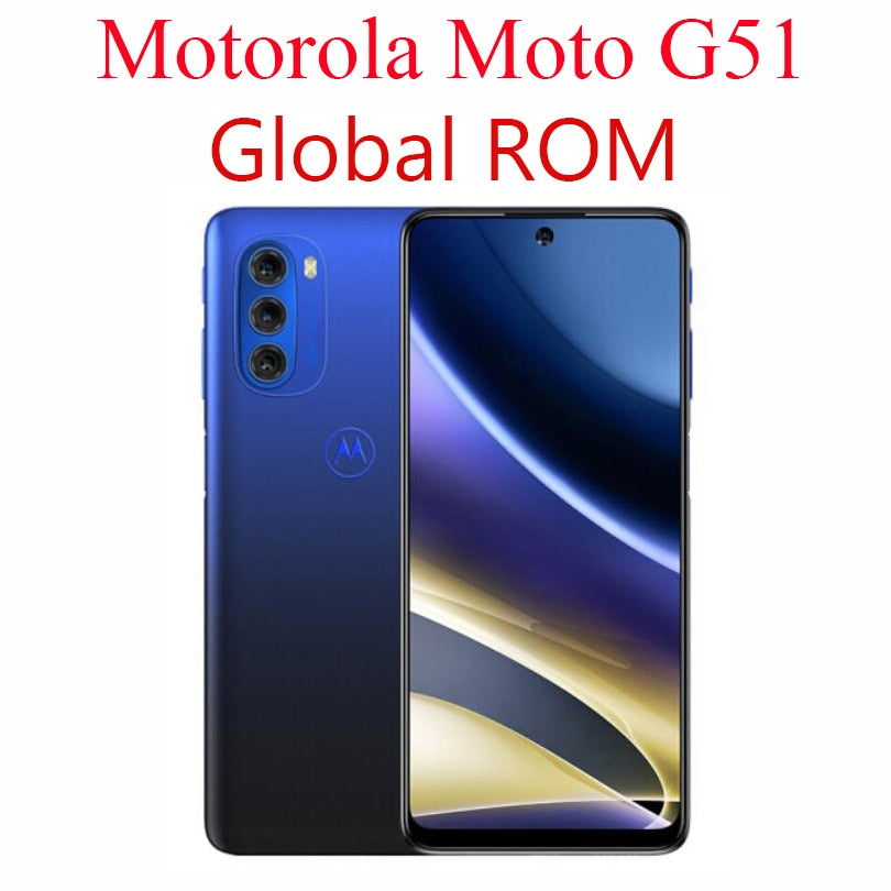 Global ROM New Offical Original Lenovo Mototola Moto G51 5G Cell  Phone 5000mAh 6.8inch 120Hz Snapdragon480 Plus 50MP Camera
