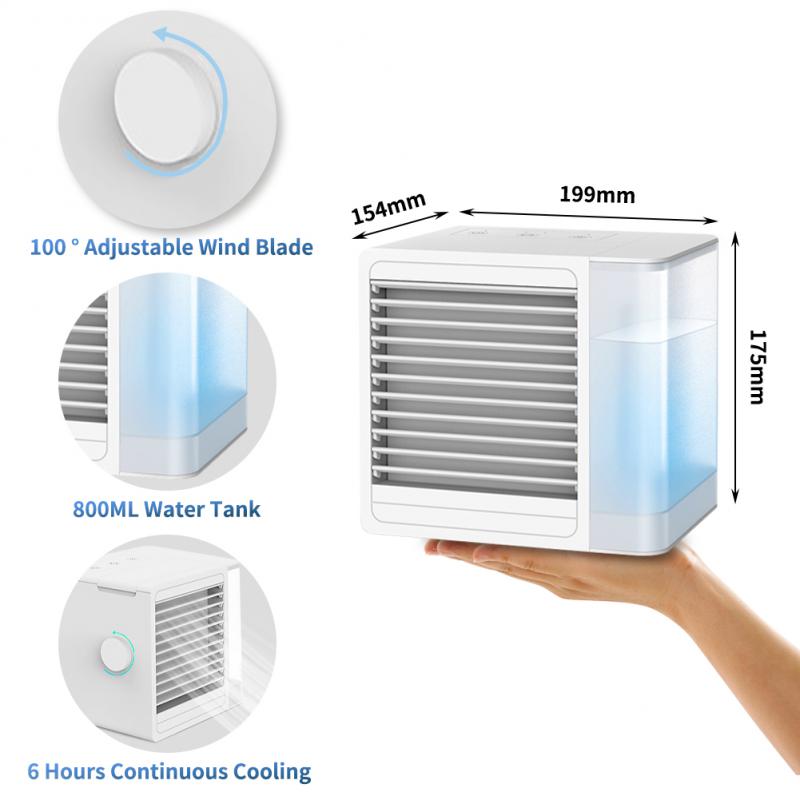 XIAOMI Portable Air Conditioner Household Office Air Cooler LED Night Light Silent Fan Multifunctional Mobile Air Conditioner