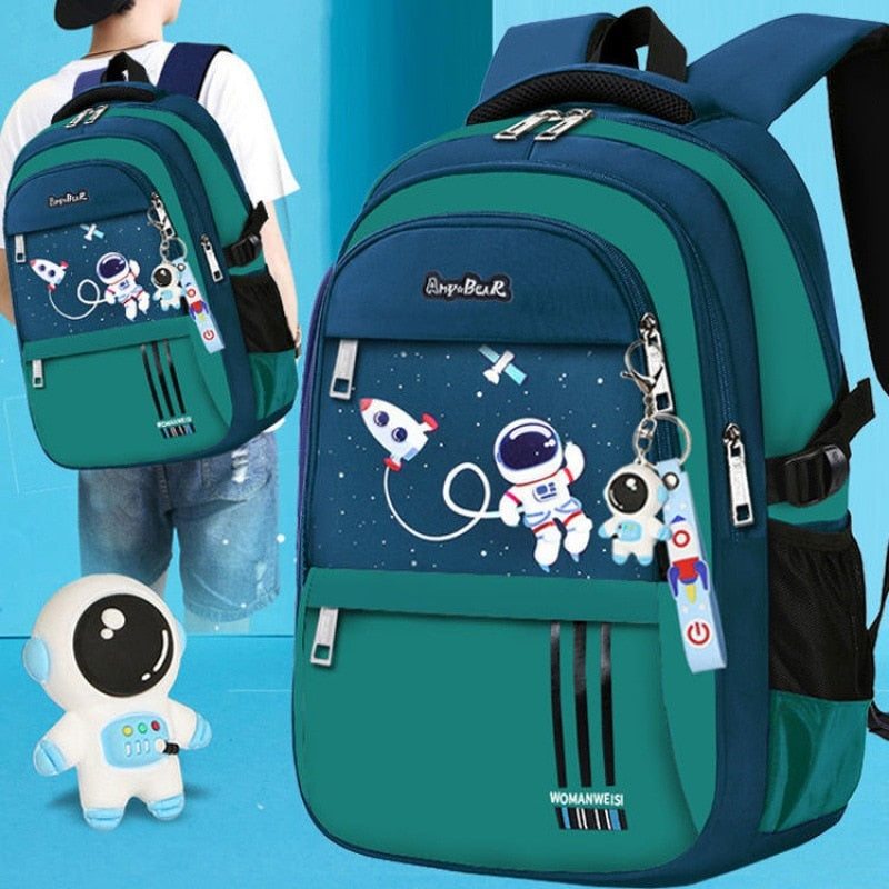 Crossten Children School Bags Boys School Backpack Spaceman Waterproof Primary Studens Orthopedics Backpacks Kids Large Mochila