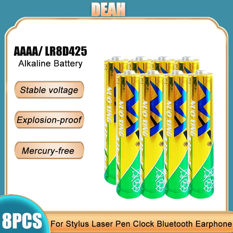8PCS AAAA LR8D425 E96 LR61 AM6 MN2500 1.5V Alkaline Battery For Stylus Clock Flashlight Bluetooth Earphone Dry Primary Battery
