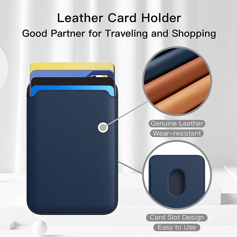 For Magsafe Wallet Card Holerd Cases For IPhone 13 12 11 Pro Max Mini XR XS Max SE 2022 Samsung Magnetic Leather Wallet Card Bag