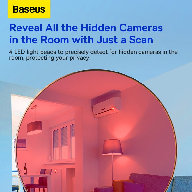 Baseus Camera Detector for Hidden Camera Portable Pinhole Hidden Lens Detect Gadget Anti-Peeping Security Protection