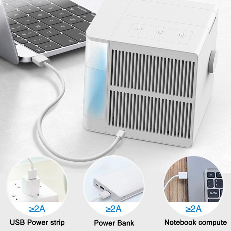 XIAOMI Portable Air Conditioner Household Office Air Cooler LED Night Light Silent Fan Multifunctional Mobile Air Conditioner
