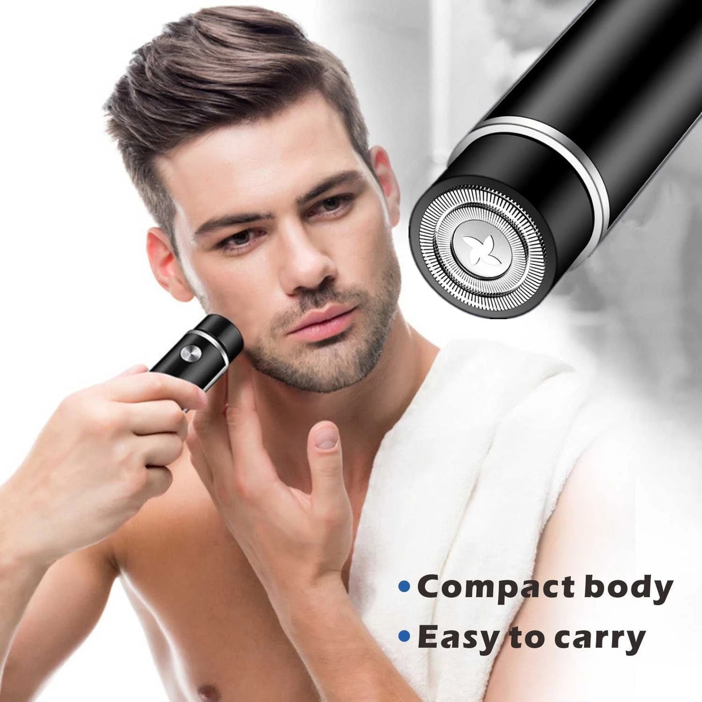 Mini Electric Shaver for Men's Razor Portable Beard Trimmer Travel USB Washable Razor Rechargeable Face Full Body Shave Travel