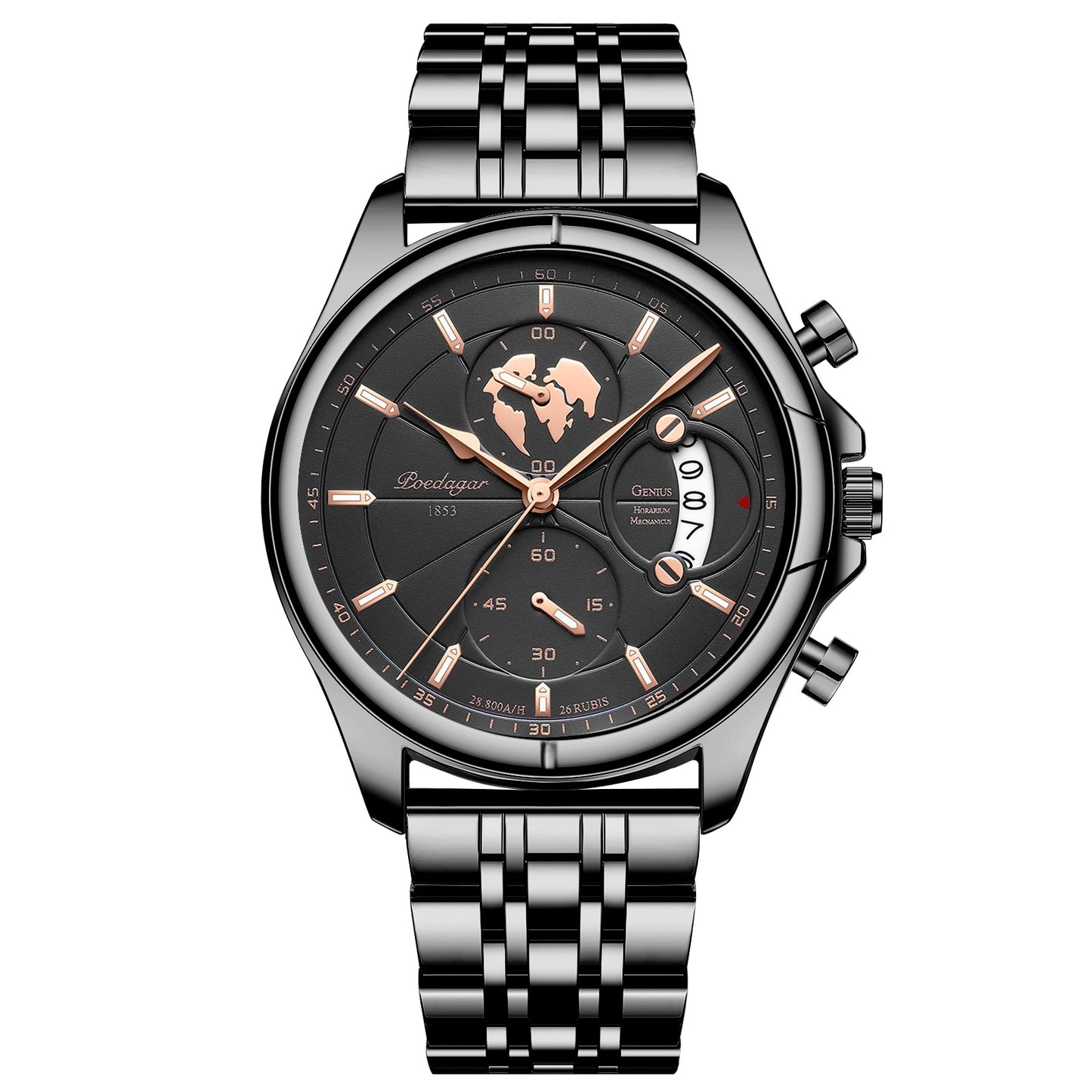 POEDAGAR Top Luxury Brand Casual Men Watch Chronograph Waterproof Date Full Steel Quartz Men's Watch Business Relogio Masculino