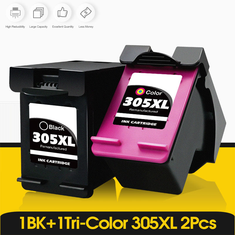 1SET Remanufactured Ink Cartridge for HP 305 XL 305XL Compatible For HP DeskJet 2700 2710 2720 2721 2722 2723 4110 4120 Printer