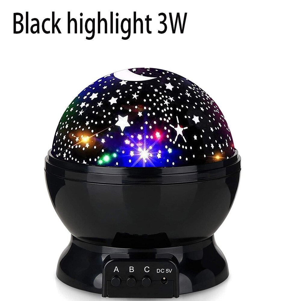 Starry Projector Night Light Rotating Sky Moon Lamp Galaxy Lamps Home Bedroom DecorationStarlight Christmas Lights for Kids Gift