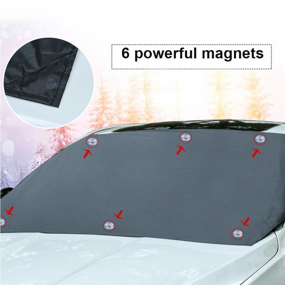 Magnetic Car Front Windscreen Cover Automobile Sunshade Cover Car Windshield Snow Sun Shade Waterproof Car Cover 210*120cm