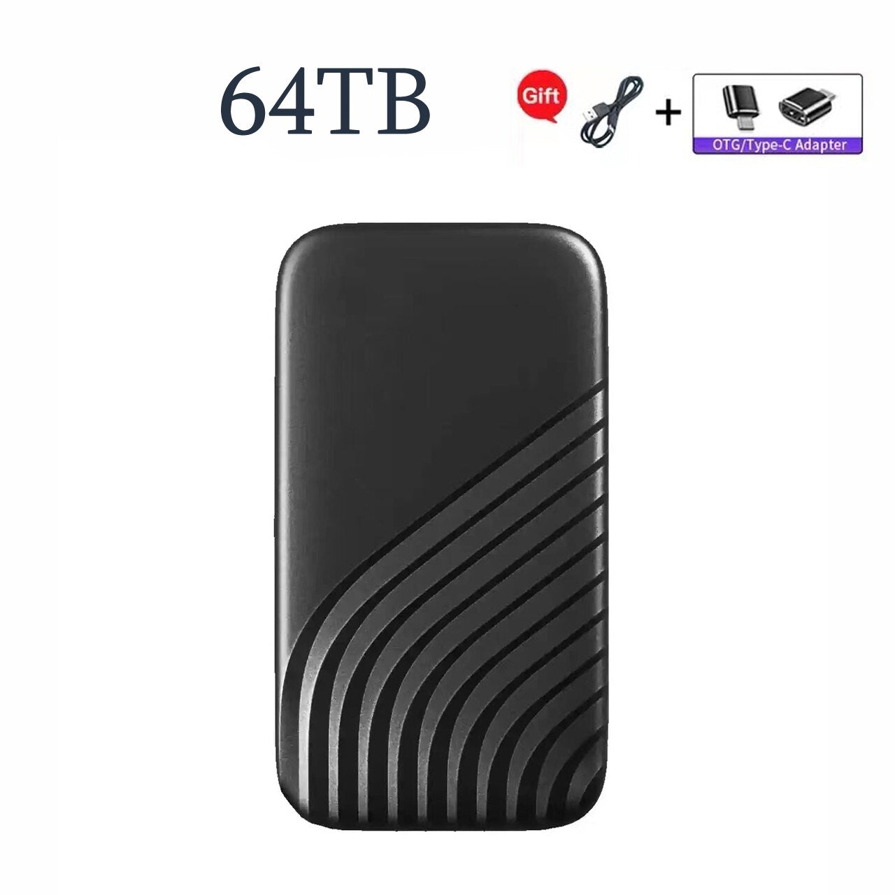 Portable SSD External Solid State Drive 1TB Portable HD Hard Drive USB 3.1 Type-C 2TB 4TB 8TB Hard Disks For Laptop Notebook