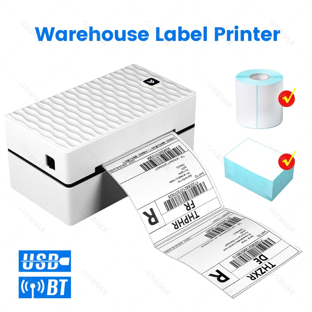 4x6 Inch Shipping Label Printer Product Sticker 40-110mm General Express Waybill Mobile Phone Bluetooth Thermal Barcode Printer